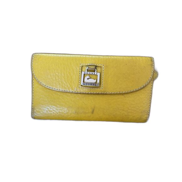 Dooney & Bourke Yellow Leather Wallet – Classic, Great Condition - Picture 1 of 5